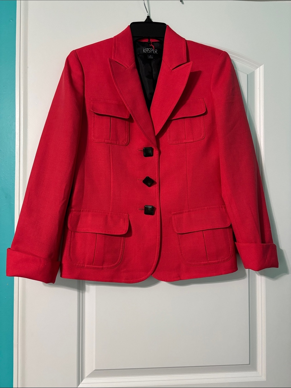 Kasper Bright Red Women's Tailored Blazer